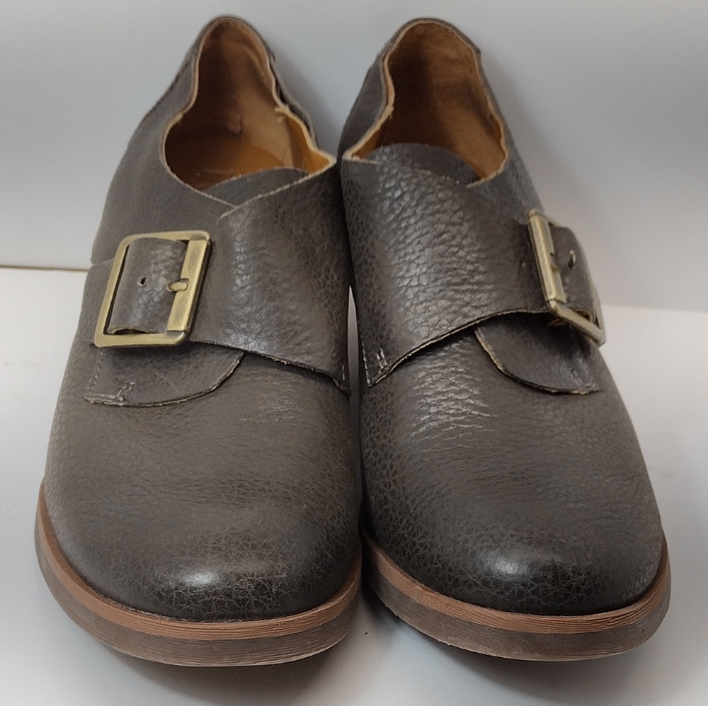 Korks by Kork Ease Grey Little Leather Monk Strap Booties l size 8 M - Picture 6 of 14